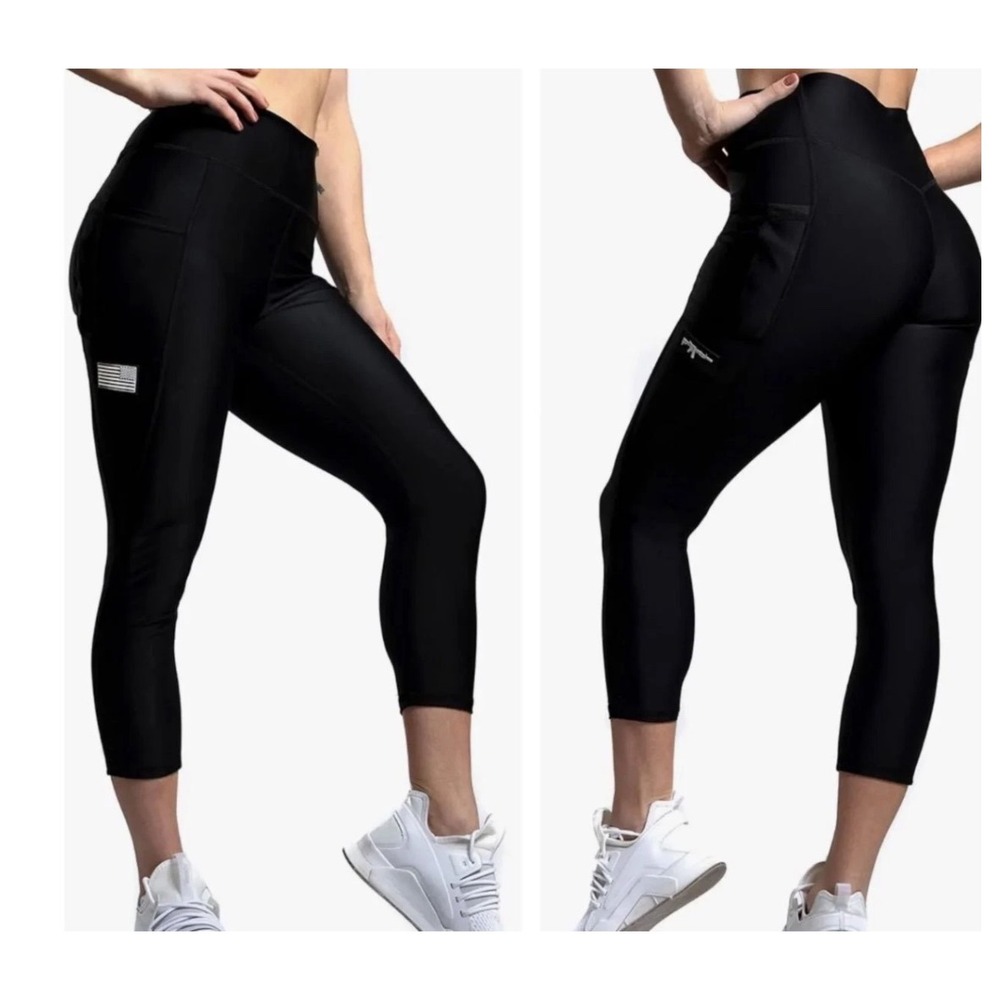 We The People Holsters Defender Tactical Concealed Carry Leggings Black Sz Large